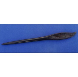 Ebony wood hairpin, leaf Ebony wood hairpin, leaf