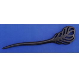 ebony wood hairpin, fan ebony wood hairpin, fan
