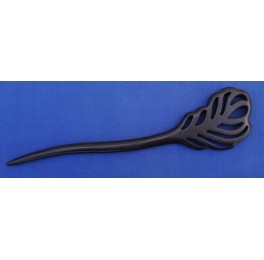 ebony wood hairpin, fan