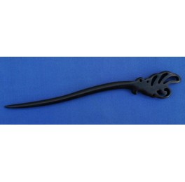 Ebony wood hairpin, Butterfly