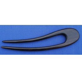 Curved Ebony wood hairpin