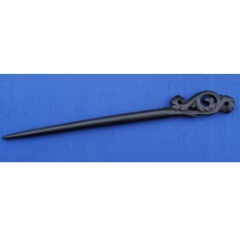 Ebony wood hairpin, fern sprout Ebony wood hairpin, fern sprout