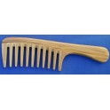 Very wide teeth vera wood handle comb