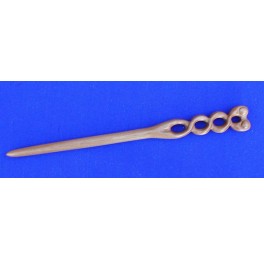 Peachwood hairpin (3-32), plait