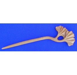 Peachwood hairpin, ginkgo leaf Peachwood hairpin, ginkgo leaf