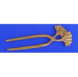 Palo Santo hairfork, Ginkgo leaf Palo Santo hairfork, Ginkgo leaf