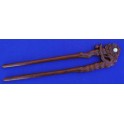 Pao Rosa wood hairfork, plum twig