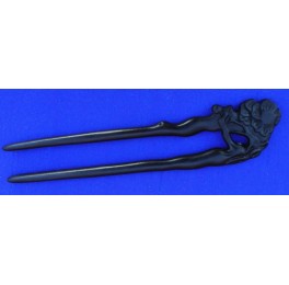Ebony wood hairpin, plum twig Ebony wood hairpin, plum twig
