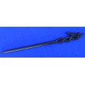 Ebony wood hairpin, delicate flower