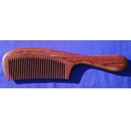 Purpleheart fine teeth handle comb