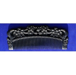 Carved Black Chakate comb, plumblossom