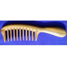 Smooth wide teeth handle comb