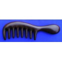 small Black Chakate wide teeth handle comb