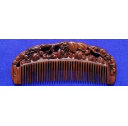 Carved Pao Rosa comb, cherry