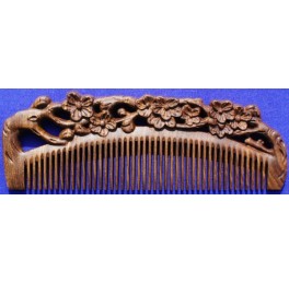 Carved Panga Panga comb, plum blossom