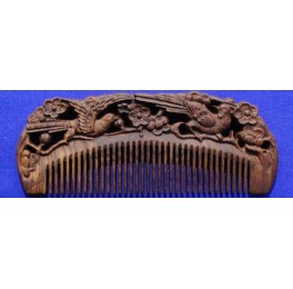 Carved Panga Panga comb, birds