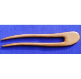 slim peachwood hair fork