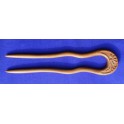 peachwood hair fork, wavy