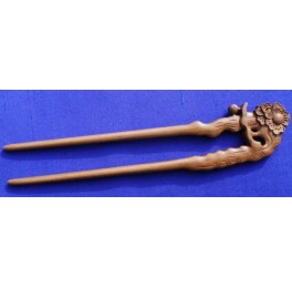 peachwood hair fork, plum blossom