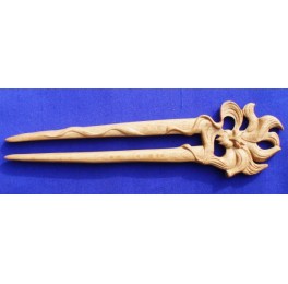 beech wood hair fork, Nine-tailed fox