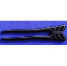 Ebony wood hairpin, butterfly