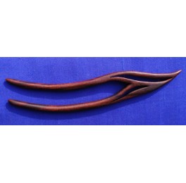 Gebogene Haarforke aus Pao Rosa