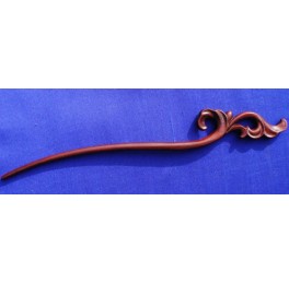 Curved Pao Rosa hair pin, fancy blossom