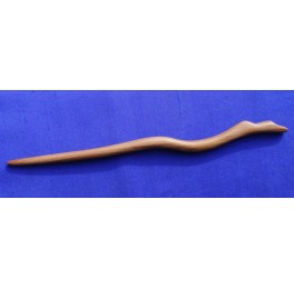 Waved peachwood hairpin