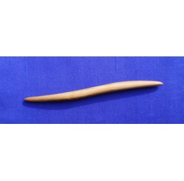 Short curved peachwood hairpin