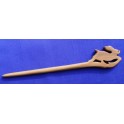 Simple peachwood hairpin, rabbit