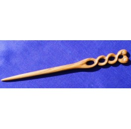 Peachwood hairpin (3-32), plait