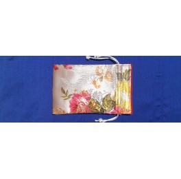 silk bag with flower pattern, small silk bag with flower pattern, small