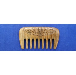 Vera wood pocket-comb, very wide teeth Vera wood pocket-comb, very wide teeth