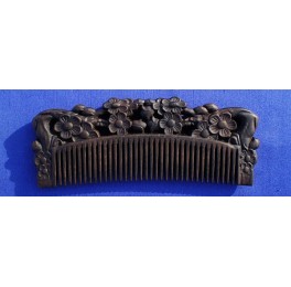 Carved Black Chakate comb, plumblossom Carved Black Chakate comb, plumblossom