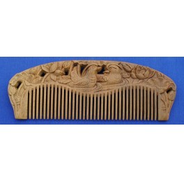 Carved Vera wood comb, ducks Carved Vera wood comb, ducks