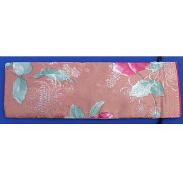 silk bag with flower pattern, long, rose