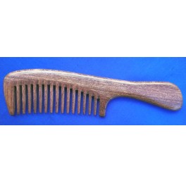 wide teeth handle comb made of Panga Panga