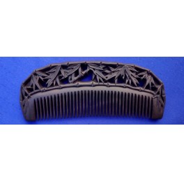 Carved Black Chakate comb, bamboo Carved Black Chakate comb, bamboo
