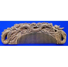 Carved Vera wood comb, dragon Carved Vera wood comb, dragon