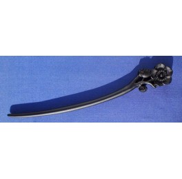 Black lacquered hairpin, peach blossom Black lacquered hairpin, peach blossom