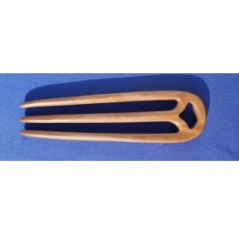 Peachwood hair fork, three pins