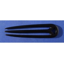 Ebony wood hairfork, three pins