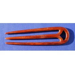 Pao Rosa wood hairfork, three pins