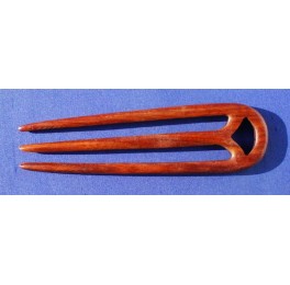 Pao Rosa wood hairfork, three pins Pao Rosa wood hairfork, three pins