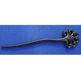 ebony wood hairpin, fan ebony wood hairpin, fan