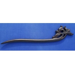 ebony wood hairpin, orchid ebony wood hairpin, orchid