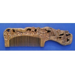 Carved Vera handle wood comb, spring Carved Vera handle wood comb, spring