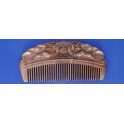 Carved Panga Panga pocket comb, lotus