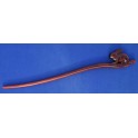 Long red sandalwood hair pin, rabbit