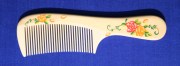 handpainted wooden comb handpainted boxwood comb